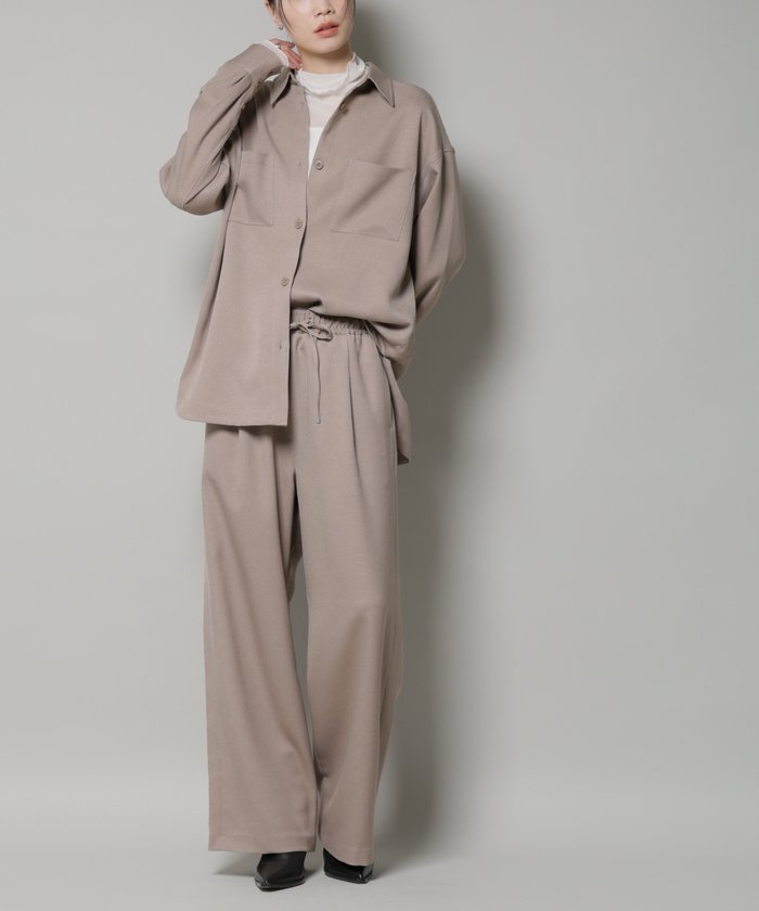 【ナノ ユニバース/nano universe】のウールライクポリエステルサイドライン切り替えドロストパンツ(セットアップ可) インテリア・キッズ・メンズ・レディースファッション・服の通販 founy(ファニー) https://founy.com/ ファッション Fashion レディースファッション Fashion for Women セットアップ Matching Sets レディースパンツ・ボトムス Pants & Trousers / Bottoms セットアップ Set-Up, Coordinated Outfit ペプラム Peplum, Flared Hem アウトレット Outlet / Clearance おすすめ Recommended / Our Picks 2025年 2025 2025-2026秋冬・A/W Autumn/Winter 2025–26 AW25–26 |ID: prp329100004804467 ipo3291000000034858490