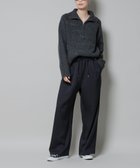 【ナノ ユニバース/nano universe】のウールライクポリエステルサイドライン切り替えドロストパンツ(セットアップ可) D.ネイビー1|ID: prp329100004804467 ipo3291000000034858494