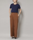 【ナノ ユニバース/nano universe】のドライウェザーストレッチ2タックワイドパンツ(セットアップ可) ブラウン|ID: prp329100004804525 ipo3291000000034859033