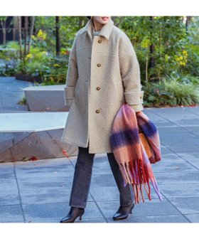 【アーバンリサーチ ロッソ/URBAN RESEARCH ROSSO】のF by ROSSO 『UR TECH』ブークレステンカラーコート 人気、トレンドファッション・服の通販 founy(ファニー) ファッション Fashion レディースファッション Fashion for Women アウター Coat / Outerwear Collection コート・ロングコート・ピーコート Long Coats, Peacoats & More ショルダー Shoulder, Shoulder Strap ショート Short, Short Length シンプル Simple, Minimal チェック Check, Plaid, Tartan ドロップ Drop Shoulder, Dropped Style フロント Front, Front Design リラックス Relax, Relaxed Fit ループ Loop, Loop Knit ワイド Wide, Wide Fit A/W・秋冬 Autumn/Winter 冬 Winter / This Winter おすすめ Recommended / Our Picks エレガント 上品 Elegant 2025年 2025 2025-2026秋冬・A/W Autumn/Winter 2025–26 AW25–26 |ID:prp329100004804555