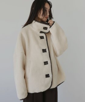 【ヘラム/hellam】のレザーパイピングボアジャケット 人気、トレンドファッション・服の通販 founy(ファニー) ファッション Fashion レディースファッション Fashion for Women アウター Coat / Outerwear Collection レディースジャケット・軽アウター Jackets トレンド Trend, Trending Now |ID:prp329100004804593