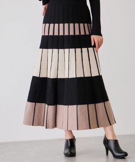 【ジャイロ/JAYRO】のボーダー配色ニットスカート 人気、トレンドファッション・服の通販 founy(ファニー) ファッション Fashion レディースファッション Fashion for Women スカート Skirts シンプル Simple, Minimal タートル Turtleneck, Turtle Collar フレア Flare, Flared ボーダー Border, Stripe ポケット Pocket, Pocket Detail A/W・秋冬 Autumn/Winter おすすめ Recommended / Our Picks |ID:prp329100004804602
