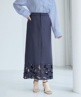 【アンデミュウ/Andemiu】のカットワークシシュウIラインスカート 人気、トレンドファッション・服の通販 founy(ファニー) ファッション Fashion レディースファッション Fashion for Women スカート Skirts ポケット Pocket, Pocket Detail レース Lace, Lace Fabric ワーク Workwear, Utility Style 夏 Summer |ID:prp329100004804603