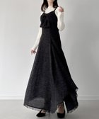 【ジュノア/JUNOAH】のmipiarl 薄手ツイードフロントリボンラッフルキャミワンピース ブラック|ID: prp329100004804728 ipo3291000000034917289