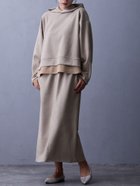 【ニコル クラブ/NICOLE CLUB】の【セットアップ】フードプルオーバー*ロングスカート 19ライトグレー|ID: prp329100004804739 ipo3291000000034861167
