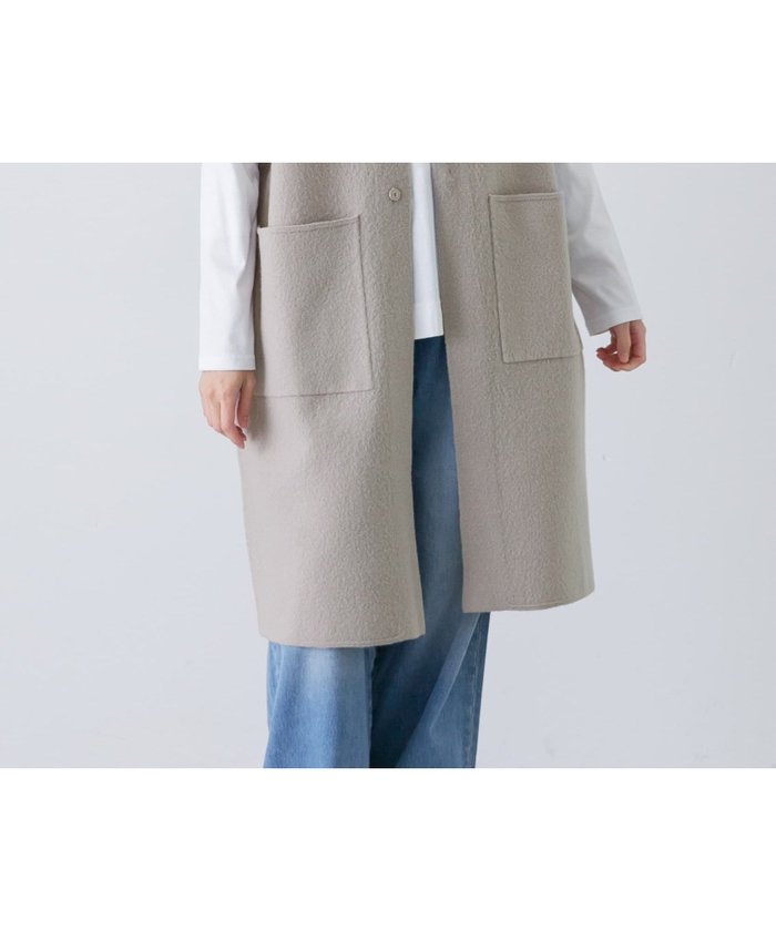 【かぐれ/kagure / URBAN RESEARCH】の圧縮ウールフレンチロングジレ インテリア・キッズ・メンズ・レディースファッション・服の通販 founy(ファニー) https://founy.com/ ファッション Fashion レディースファッション Fashion for Women アウター Coat / Outerwear Collection トップス・カットソー Cut & Sew Tops ベスト&ジレ / 重ね着スタイル Vests & Gilets カットソー Cut and Sewn Top ジャケット Jacket, Outerwear フェルト Felt, Felt Fabric ベスト Vest, Waistcoat ロング Long, Long-Length A/W・秋冬 Autumn/Winter 冬 Winter / This Winter エレガント 上品 Elegant 2025年 2025 2025-2026秋冬・A/W Autumn/Winter 2025–26 AW25–26 |ID: prp329100004804747 ipo3291000000035001046