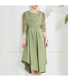 【ドレス/DRESS+】のパーティードレス 2way レース レース袖 人気、トレンドファッション・服の通販 founy(ファニー) ファッション Fashion レディースファッション Fashion for Women トップス・カットソー Cut & Sew Tops ワンピース Dresses フォーマル・パーティードレス・結婚式用ドレス Elegant & Casual Dresses エレガント 上品 Elegant シフォン Chiffon, Lightweight Fabric ドッキング Docking, Mixed Material ドレス Dress, One-Piece フォーマル Formal, Dressy プリーツ Pleats, Pleated リボン Ribbon, Bow レース Lace, Lace Fabric 楽ちん Easy Fit, Comfortable |ID:prp329100004804757