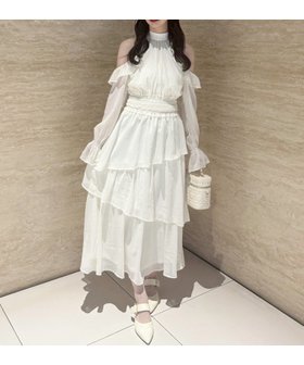 【ナイスクラップ/NICE CLAUP】のアメスリティアードロングワンピース 人気、トレンドファッション・服の通販 founy(ファニー) ファッション Fashion レディースファッション Fashion for Women ワンピース Dresses カーディガン Cardigan, Knitwear シャーリング Shirring, Ruched ショート Short, Short Length バランス Balance, Style Balance ビジュー Bijou, Jewel-like Accent フェミニン Feminine, Girly 再入荷 Restock / Back in Stock おすすめ Recommended / Our Picks 2026年 2026 |ID:prp329100004804811