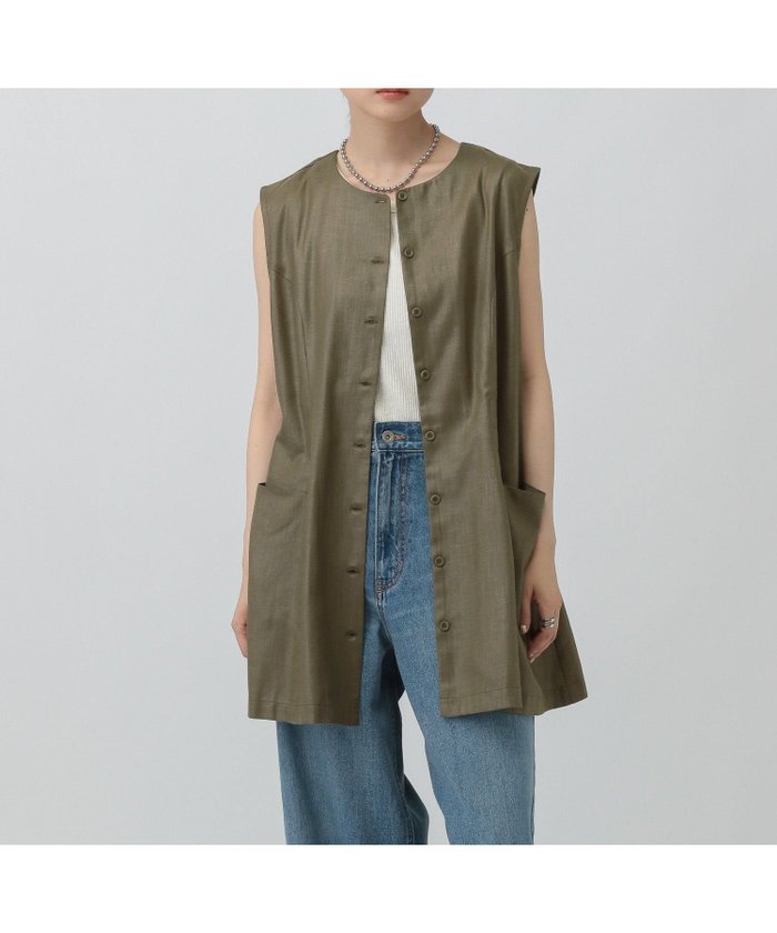 【レプシィム ローリーズファーム/LEPSIM LOWRYS FARM】のペプラムベストチュニック インテリア・キッズ・メンズ・レディースファッション・服の通販 founy(ファニー) https://founy.com/ ファッション Fashion レディースファッション Fashion for Women アウター Coat / Outerwear Collection トップス・カットソー Cut & Sew Tops ベスト&ジレ / 重ね着スタイル Vests & Gilets おすすめ Recommended / Our Picks チュニック Tunic, Long Top トレンド Trend, Trending Now フレア Flare, Flared ベスト Vest, Waistcoat ペプラム Peplum, Flared Hem 今季 This Season, Current Season |ID: prp329100004804840 ipo3291000000034862303