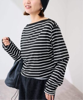 【フレームワーク/FRAMeWORK】のショルダースナップボーダーTee 人気、トレンドファッション・服の通販 founy(ファニー) ファッション Fashion レディースファッション Fashion for Women |ID:prp329100004804906