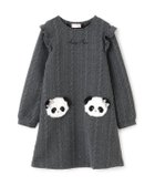 【ナルミヤ オンライン/NARUMIYA ONELINE / KIDS】の動物アップリケ カットワンピース 人気、トレンドファッション・服の通販 founy(ファニー) ファッション Fashion キッズファッション Fashion for Kids ワンピース Dresses おすすめ Recommended / Our Picks ジャカード／ジャガード Jacquard, Woven Pattern フェイクファー Faux Fur, Imitation Fur フリル Frill, Ruffle ポケット Pocket, Pocket Detail A/W・秋冬 Autumn/Winter thumbnail チャコール|ID: prp329100004805128 ipo3291000000034866949