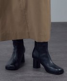 【サロン アダム エ ロペ/SALON adam et rope'】の【WEB限定】レザースクエアトゥヒールショートブーツ 人気、トレンドファッション・服の通販 founy(ファニー) ファッション Fashion レディースファッション Fashion for Women 今季 This Season, Current Season ショート Short, Short Length シンプル Simple, Minimal ライニング Inner Lining, Inner Fabric, Lined thumbnail ブラック(01)|ID: prp329100004805188 ipo3291000000034867373