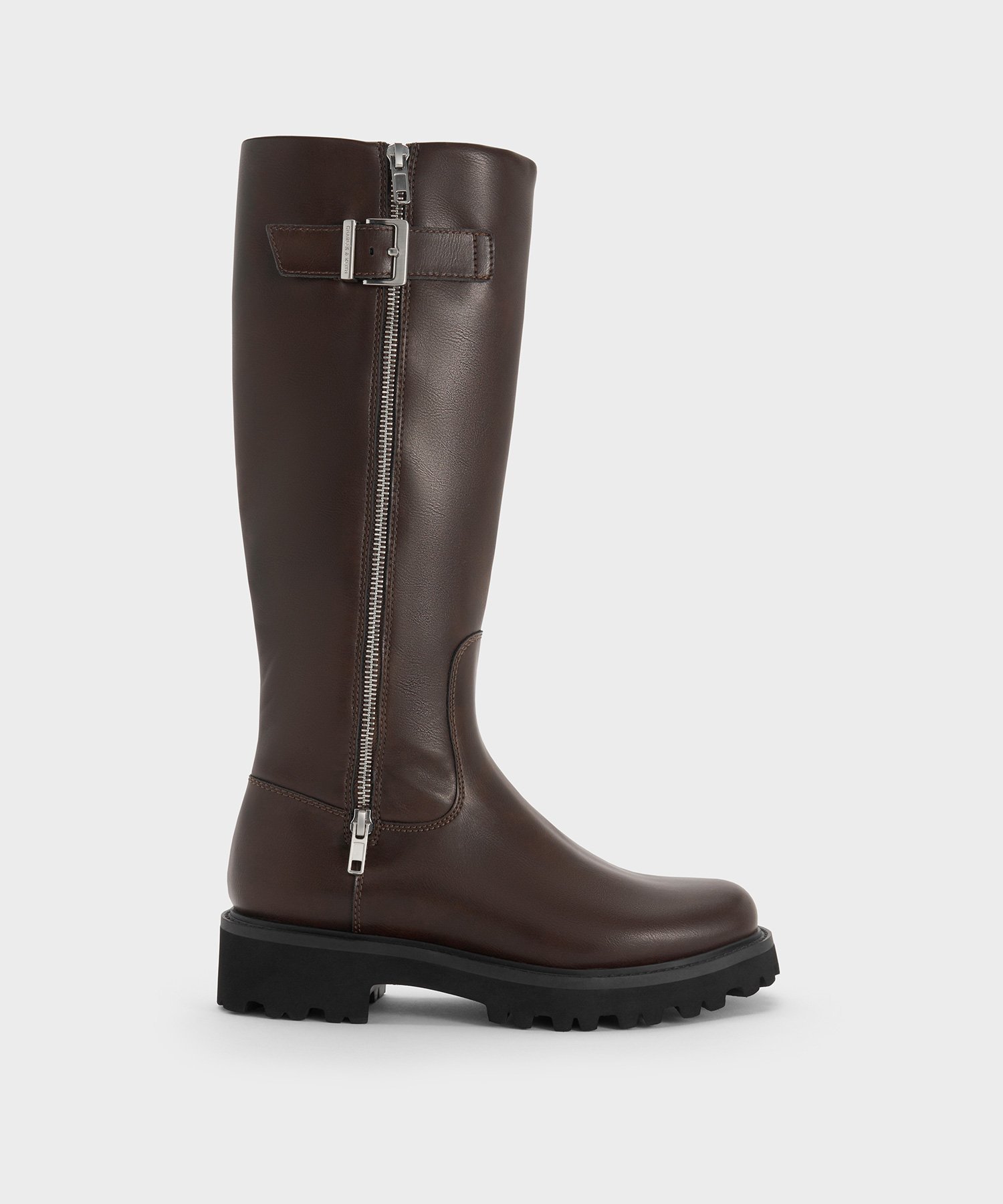 【チャールズ アンド キース/CHARLES & KEITH】のLyndon リンドン バックルサイドジップロングブーツ インテリア・キッズ・メンズ・レディースファッション・服の通販 founy(ファニー) ファッション Fashion レディースファッション Fashion for Women バッグ Bags トレンド Trend, Trending Now フィット Fit, Slim Fit ベーシック Basic, Essential モダン Modern, Contemporary ロング Long, Long-Length DarkBrown|ID: prp329100004805196 ipo3291000000034867467