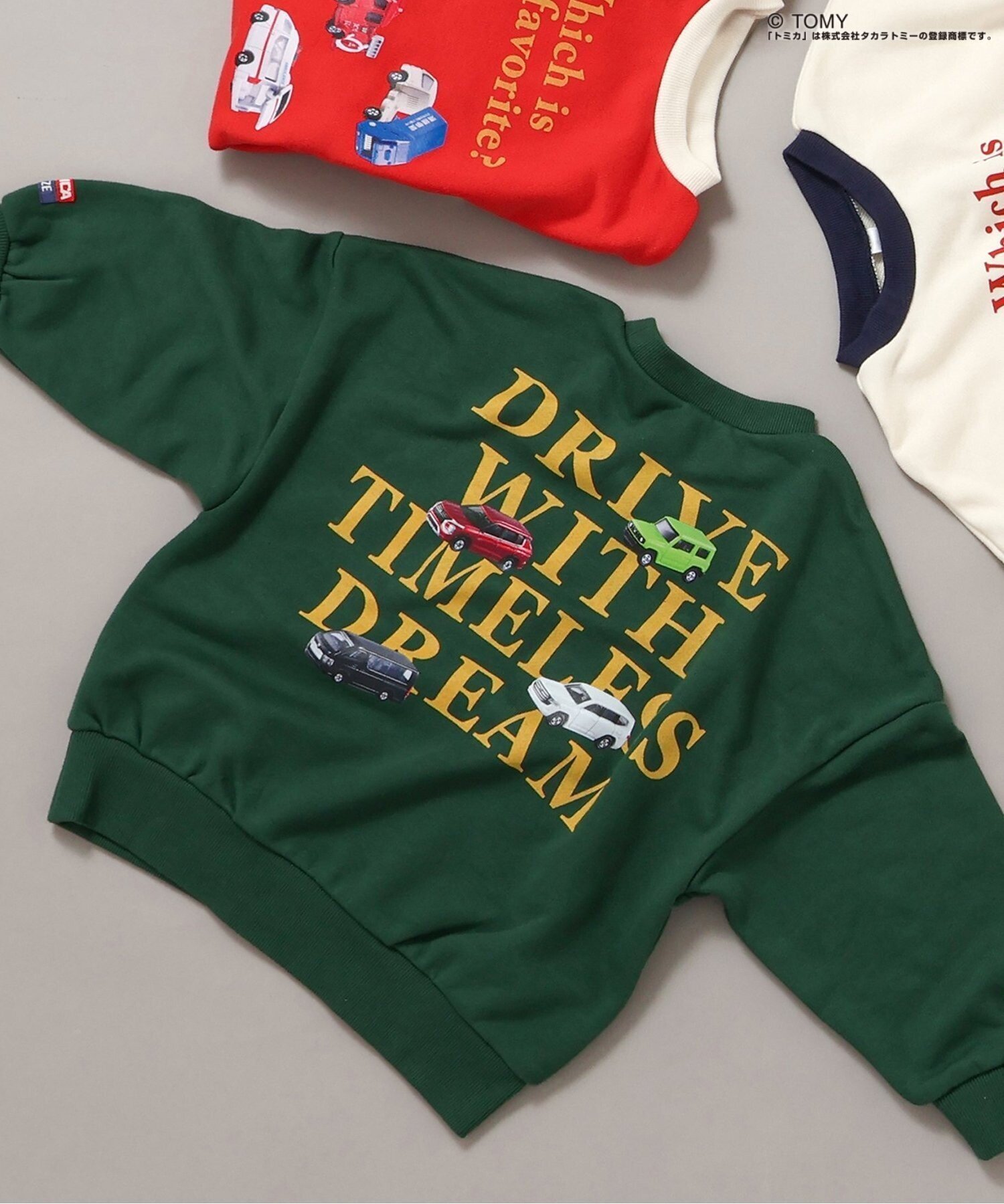 【エフオー オンラインストア/F.O.Online Store / KIDS】のTOMICA*BREEZE グラフィックトレーナー インテリア・キッズ・メンズ・レディースファッション・服の通販 founy(ファニー) ファッション Fashion キッズファッション Fashion for Kids グラフィック Graphic, Graphic Design トレーナー Sweatshirt, Trainer プリント Print, Printed Pattern 冬 Winter / This Winter グリーン|ID: prp329100004805199 ipo3291000000034867497