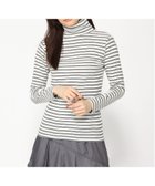 【イールド セレクト/yield SELECT】のRobert P.Miller/タートルネック ロングスリーブTシャツ 人気、トレンドファッション・服の通販 founy(ファニー) ファッション Fashion レディースファッション Fashion for Women トップス・カットソー Cut & Sew Tops シャツ・ブラウス・オフィスカジュアル Elegant Blouses & Button-Ups ロングTシャツ・Tシャツ Longline T-Shirts & Tees タートルネック・ハイネックトップス Turtlenecks & High-Neck Tops ストライプ Stripe, Striped Pattern スリーブ Sleeve, Long Sleeve / Short Sleeve タートルネック Turtleneck, High Neck ハイネック High Neck, Mock Neck ロング Long, Long-Length エレガント 上品 Elegant thumbnail WHT-BK|ID: prp329100004805207 ipo3291000000034867577