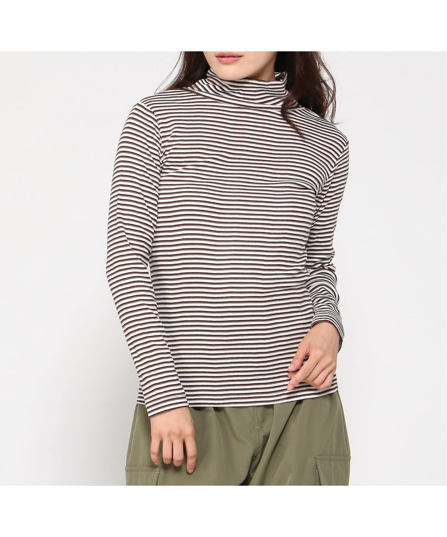 【イールド セレクト/yield SELECT】のRobert P.Miller/タートルネック ロングスリーブTシャツ インテリア・キッズ・メンズ・レディースファッション・服の通販 founy(ファニー) ファッション Fashion レディースファッション Fashion for Women トップス・カットソー Cut & Sew Tops シャツ・ブラウス・オフィスカジュアル Elegant Blouses & Button-Ups ロングTシャツ・Tシャツ Longline T-Shirts & Tees タートルネック・ハイネックトップス Turtlenecks & High-Neck Tops ストライプ Stripe, Striped Pattern スリーブ Sleeve, Long Sleeve / Short Sleeve タートルネック Turtleneck, High Neck ハイネック High Neck, Mock Neck ロング Long, Long-Length エレガント 上品 Elegant BRN-BK|ID: prp329100004805207 ipo3291000000034867580