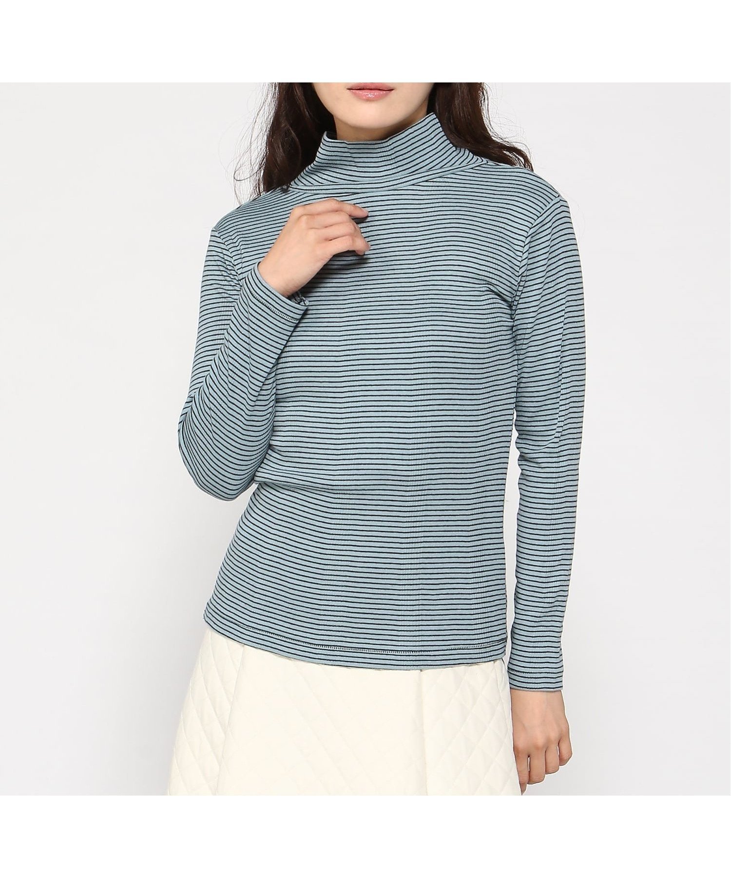 【イールド セレクト/yield SELECT】のRobert P.Miller/タートルネック ロングスリーブTシャツ インテリア・キッズ・メンズ・レディースファッション・服の通販 founy(ファニー) ファッション Fashion レディースファッション Fashion for Women トップス・カットソー Cut & Sew Tops シャツ・ブラウス・オフィスカジュアル Elegant Blouses & Button-Ups ロングTシャツ・Tシャツ Longline T-Shirts & Tees タートルネック・ハイネックトップス Turtlenecks & High-Neck Tops ストライプ Stripe, Striped Pattern スリーブ Sleeve, Long Sleeve / Short Sleeve タートルネック Turtleneck, High Neck ハイネック High Neck, Mock Neck ロング Long, Long-Length エレガント 上品 Elegant SBU-BK|ID: prp329100004805207 ipo3291000000034867581