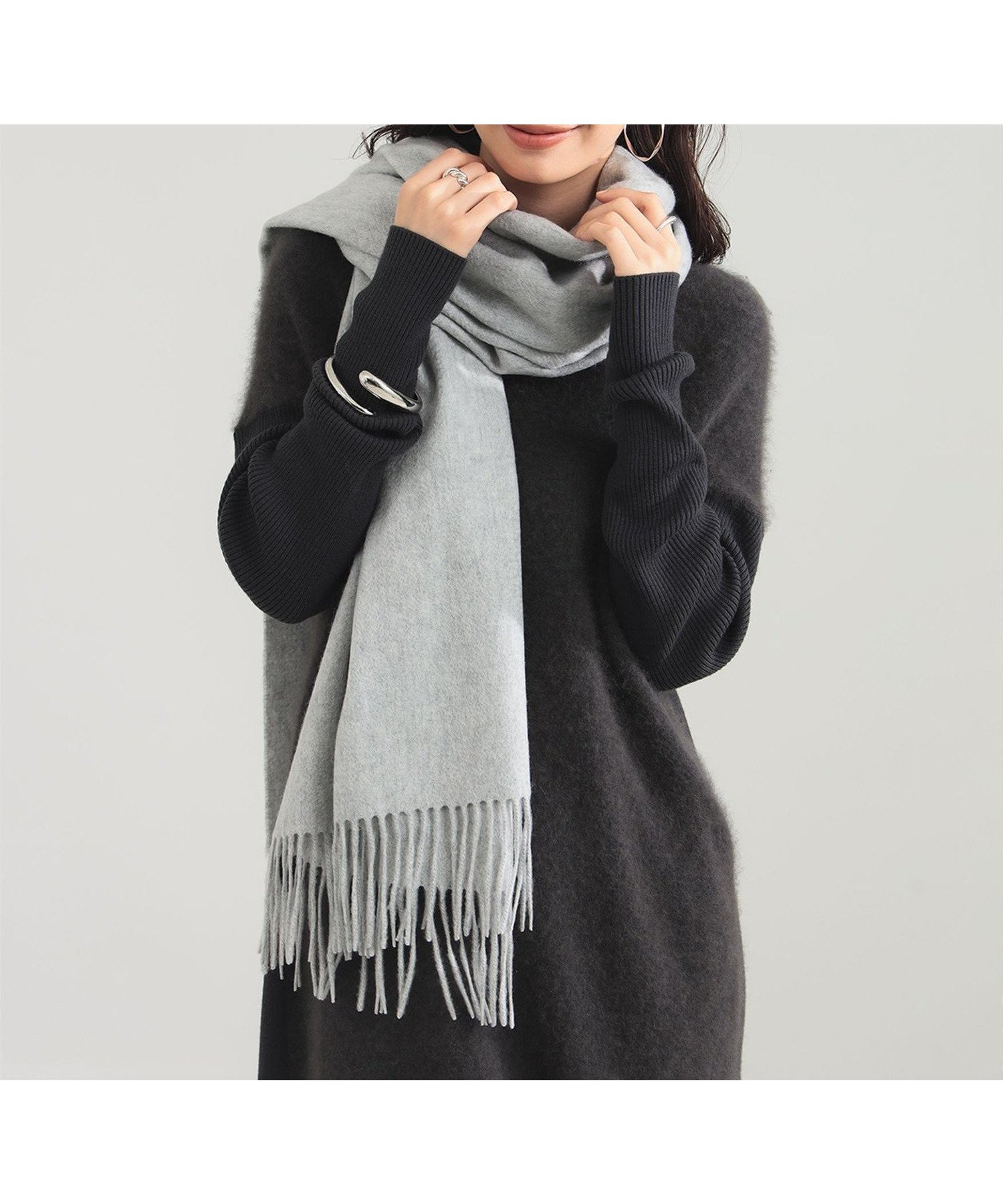 【デミルクス ビームス/Demi-Luxe BEAMS】のカシミヤ ソリッド ストール インテリア・キッズ・メンズ・レディースファッション・服の通販 founy(ファニー) 　ファッション　Fashion　レディースファッション　Fashion for Women　おすすめ　Recommended / Our Picks　ギフト プレゼント　Gift / Present　シンプル　Simple, Minimal　ストール　Stole, Wrap　デニム　Denim, Jeans Material　定番　Standard, Basic Item　LIGHT.GREY|ID: prp329100004805208 ipo3291000000034867585