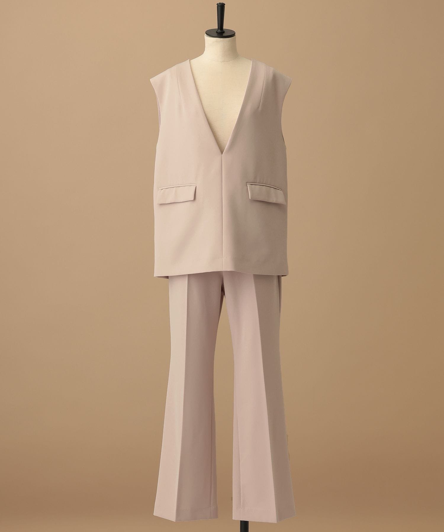 【アパートバイローリーズ/apart by lowrys】の【セレモニー】C*ベストセットアップ インテリア・キッズ・メンズ・レディースファッション・服の通販 founy(ファニー) 　ファッション　Fashion　レディースファッション　Fashion for Women　アウター　Coat / Outerwear Collection　トップス・カットソー　Cut & Sew Tops　ベスト&ジレ / 重ね着スタイル　Vests & Gilets　春　Spring　ストレッチ　Stretch, Stretchy Fabric　セットアップ　Set-Up, Coordinated Outfit　センター　Center, Center Line　デニム　Denim, Jeans Material　ノースリーブ　Sleeveless, No-Sleeve　フレア　Flare, Flared　ベスト　Vest, Waistcoat　ベーシック　Basic, Essential　ポケット　Pocket, Pocket Detail　ロング　Long, Long-Length　おすすめ　Recommended / Our Picks　夏　Summer　セレモニー　Ceremony　入学式　Entrance Ceremony　ライトピンク22|ID: prp329100004805217 ipo3291000000034867675