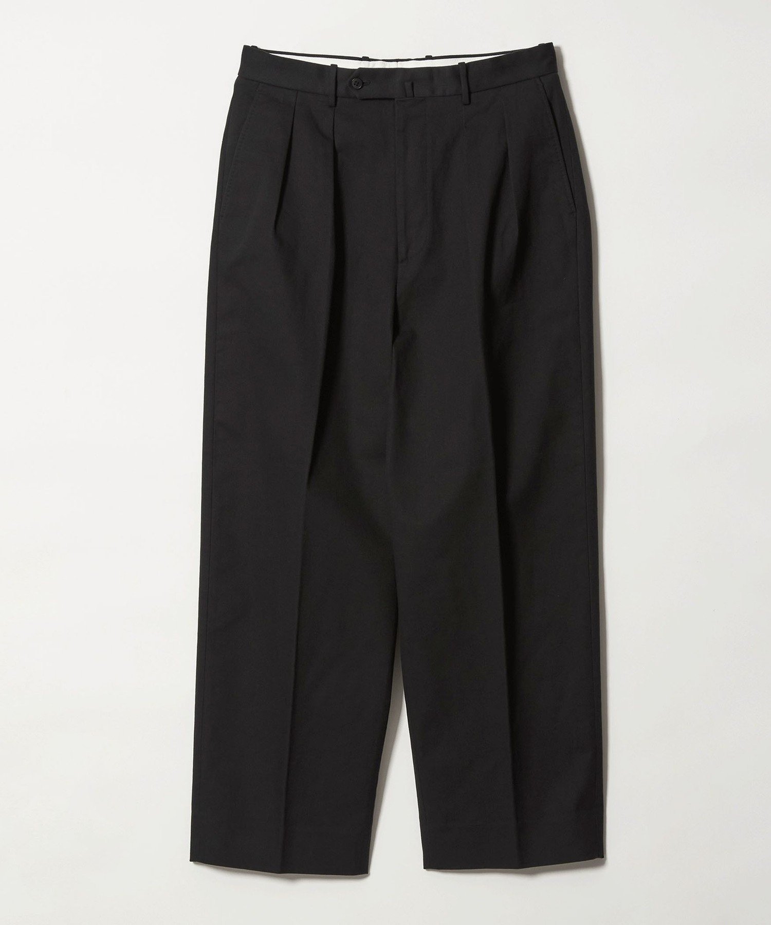 【ビューティ&ユース ユナイテッドアローズ/BEAUTY&YOUTH / UNITED ARROWS / MEN】のSteven Alan ドリル インツープリーツ ドレス トラウザーズ インテリア・キッズ・メンズ・レディースファッション・服の通販 founy(ファニー) ファッション Fashion メンズファッション Fashion for Men スラックス Slacks, Dress Pants テーパード Tapered, Tapered Pants ドレス Dress, One-Piece バランス Balance, Style Balance フォルム Silhouette, Form ワイド Wide, Wide Fit BLACK|ID: prp329100004805227 ipo3291000000034867754