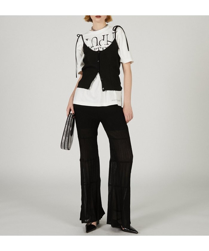 【プランク プロジェクト/PRANK PROJECT】のマルチウェイレイヤードニットパンツ インテリア・キッズ・メンズ・レディースファッション・服の通販 founy(ファニー) https://founy.com/ ファッション Fashion レディースファッション Fashion for Women パンツ Pants & Trousers インナー Innerwear キャミソール Camisole, Spaghetti Strap Top フィット Fit, Slim Fit ラップ Wrap, Wrap Design |ID: prp329100004805229 ipo3291000000034867756