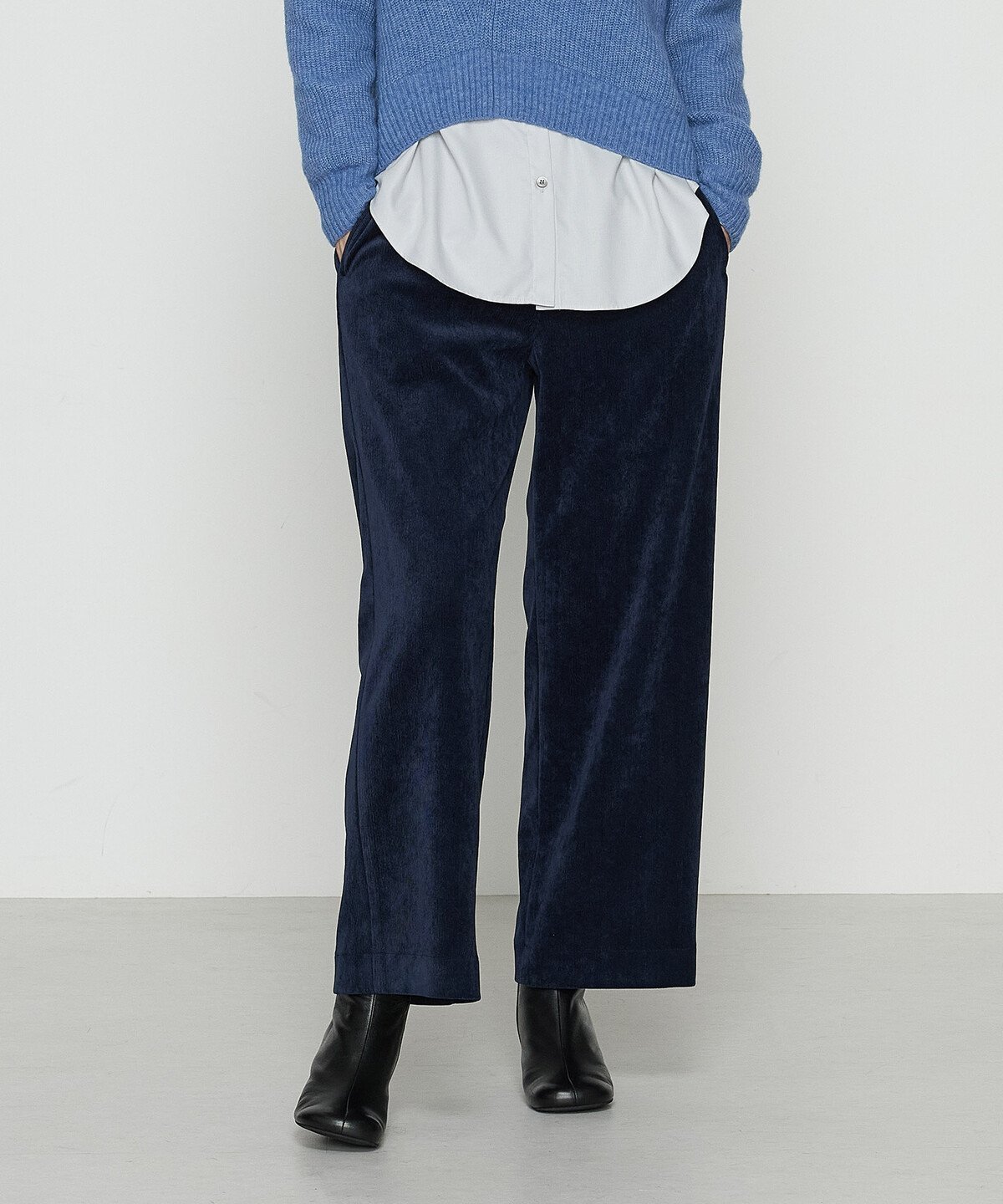 【コムサ/COMME CA】のコーデュロイ ワイドパンツ インテリア・キッズ・メンズ・レディースファッション・服の通販 founy(ファニー) ファッション Fashion レディースファッション Fashion for Women パンツ Pants & Trousers コーデュロイ Corduroy, Cord Fabric ストレッチ Stretch, Stretchy Fabric ダメージ Distressed, Destroyed ワイド Wide, Wide Fit 冬 Winter / This Winter 定番 Standard, Basic Item A/W・秋冬 Autumn/Winter 22:ブルー|ID: prp329100004805259 ipo3291000000034867986