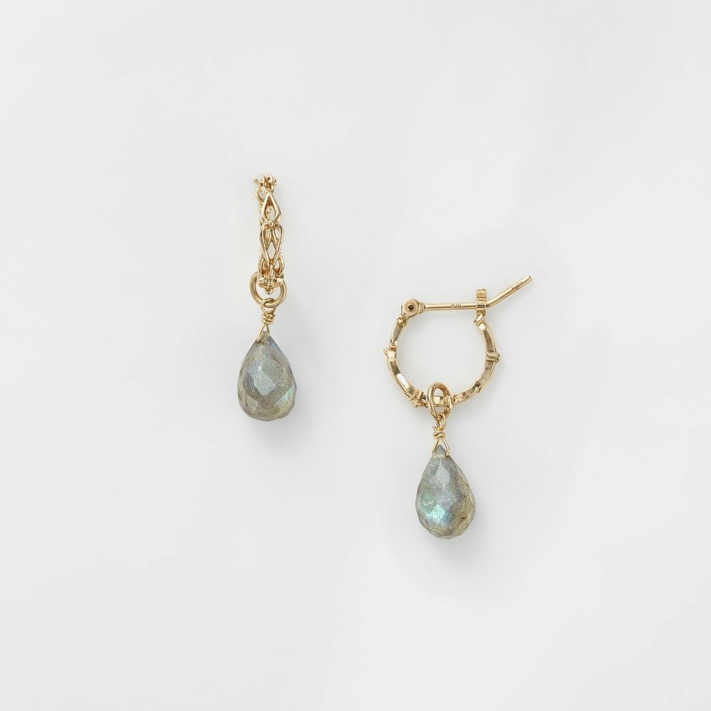 【アガット/agete】の《WEB限定》K10ラブラドライトピアスセット インテリア・キッズ・メンズ・レディースファッション・服の通販 founy(ファニー) 　ファッション　Fashion　レディースファッション　Fashion for Women　シンプル　Simple, Minimal　チャーム　Charm, Pendant　人気　Popular, Best Seller　グレー|ID: prp329100004805270 ipo3291000000034868041