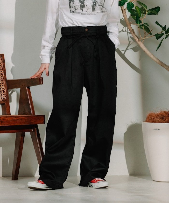 【フリークスストア/FREAK'S STORE】の新色追加 別注 紐付きイージータックパンツ 25FW 25AW インテリア・キッズ・メンズ・レディースファッション・服の通販 founy(ファニー) ファッション Fashion レディースファッション Fashion for Women パンツ Pants & Trousers 2025年 2025 2025-2026秋冬・A/W Autumn/Winter 2025–26 AW25–26 冬 Winter / This Winter シンプル Simple, Minimal スペシャル Special, Limited Edition トレンド Trend, Trending Now ワーク Workwear, Utility Style 別注 Limited Edition, Custom Order A/W・秋冬 Autumn/Winter ブラック|ID: prp329100004805293 ipo3291000000034868137