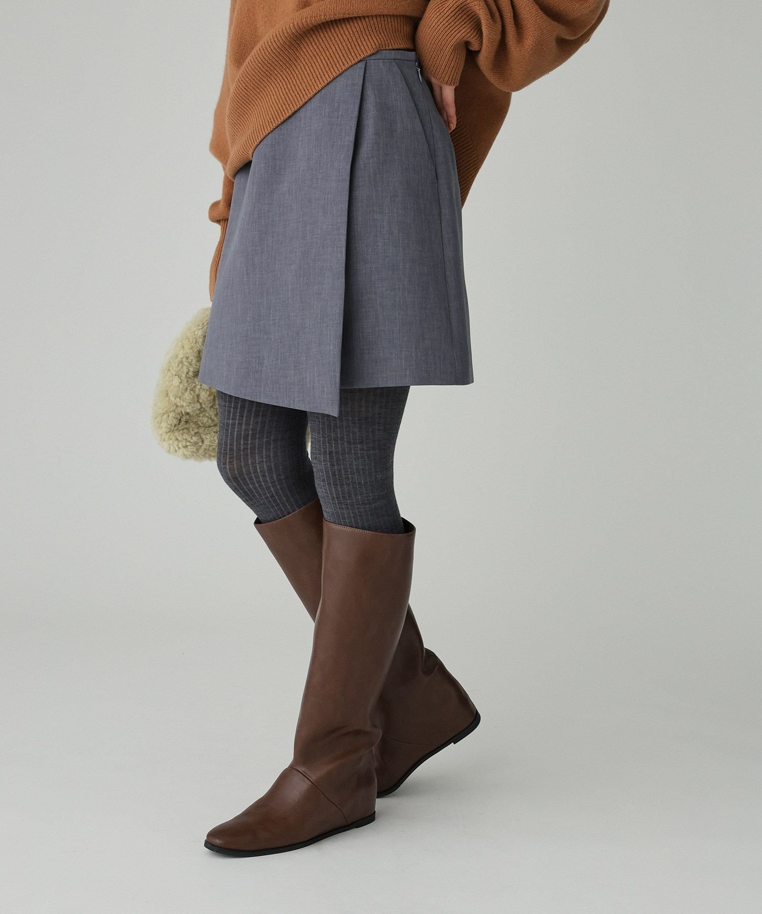 【バビロン/BABYLONE / KIDS】のラップキュロットパンツ インテリア・キッズ・メンズ・レディースファッション・服の通販 founy(ファニー) ファッション Fashion キッズファッション Fashion for Kids ボトムス Bottoms キュロット Culottes, Wide Shorts ストレッチ Stretch, Stretchy Fabric ダブル Double, Double-Breasted チュニック Tunic, Long Top ツイード Twill, Twill Weave フレア Flare, Flared ボトム Bottoms, Lower Wear ポケット Pocket, Pocket Detail ミニスカート Mini Skirt, Short Skirt モノトーン Monotone, Black and White 無地 Plain, Solid Color ロング Long, Long-Length 冬 Winter / This Winter 再入荷 Restock / Back in Stock おすすめ Recommended / Our Picks グレー15|ID: prp329100004805348 ipo3291000000034868582