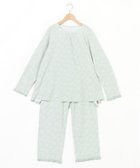【キッドブルー/KID BLUE】の25接結フラワーJQ 長袖パジャマ 人気、トレンドファッション・服の通販 founy(ファニー) ファッション Fashion レディースファッション Fashion for Women トップス・カットソー Cut & Sew Tops お家時間・ステイホーム Stay Home / At Home エレガント 上品 Elegant パジャマ Pajamas, Sleepwear フラワー Flower, Floral 長袖 Long Sleeve, Full Sleeve thumbnail Pミント|ID: prp329100004805355 ipo3291000000034868622