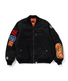 【アベイシングエイプ/A BATHING APE / MEN】のSHARK MA-1 人気、トレンドファッション・服の通販 founy(ファニー) ファッション Fashion メンズファッション Fashion for Men ジップ Zip, Zipper モチーフ Motif, Design Theme |ID:prp329100004805371