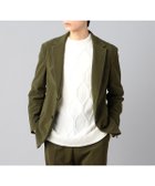 【コムサ メン/COMME CA / MEN】の【COMME CA MEN】【セットアップ対応】2WAYトリコットコーデュロイノッチドラペルシングルテーラードジャケット カーキ|ID: prp329100004805383 ipo3291000000034868825