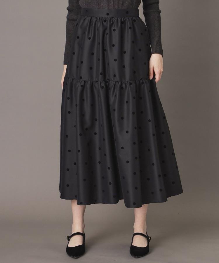 【ドレステリア/DRESSTERIOR】の【CLASSY.12月号掲載】フロッキードットスカート インテリア・キッズ・メンズ・レディースファッション・服の通販 founy(ファニー) 雑誌掲載アイテム Magazine Picks & Fashion Features ファッション雑誌 Fashion Magazines クラッシィ CLASSY. ファッション Fashion レディースファッション Fashion for Women スカート Skirts 12月号 December Issue ウォッシャブル Machine Washable スマート Smart, Elegant ツイル Twist, Twisted Detail ティアード Tiered, Tiered Style ドット Polka Dot, Dot Pattern フェミニン Feminine, Girly プリント Print, Printed Pattern エレガント 上品 Elegant 雑誌 Magazine, Fashion Magazine ブラック|ID: prp329100004805426 ipo3291000000034869152