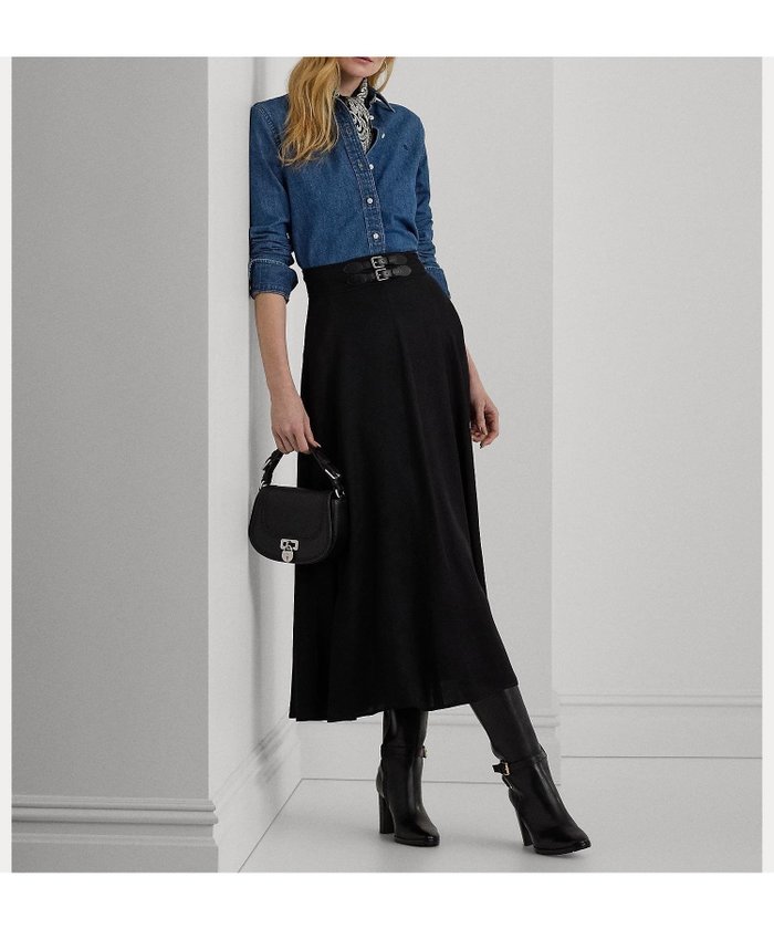 【ラルフローレン/RALPH LAUREN】のバックルトリム ツイル ミディ スカート インテリア・キッズ・メンズ・レディースファッション・服の通販 founy(ファニー) https://founy.com/ ファッション Fashion レディースファッション Fashion for Women スカート Skirts バッグ Bags なめらか Smooth, Silky Texture スプリング Spring, Spring Collection ツイル Twist, Twisted Detail フェイクレザー Faux Leather, PU Leather フロント Front, Front Design メタル Metal, Metal Parts ラグジュアリー Luxury, Elegant |ID: prp329100004805440 ipo3291000000034869252