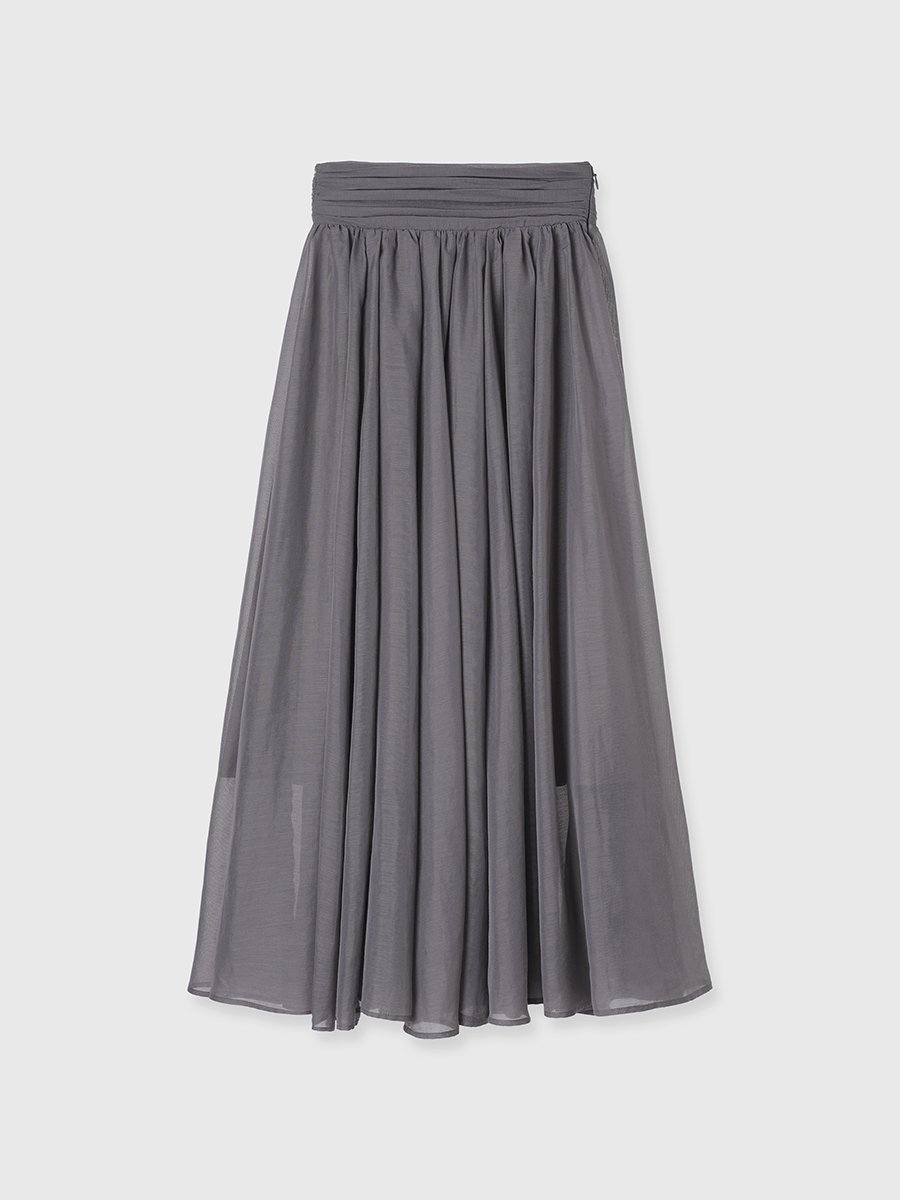 【アニュアンス/anuans】のエアリーフレアスカート インテリア・キッズ・メンズ・レディースファッション・服の通販 founy(ファニー) ファッション Fashion レディースファッション Fashion for Women スカート Skirts Aライン・フレアスカート A-Line & Flared Skirts エアリー Airy Texture ギャザー Gathered, Ruffled シャーリング Shirring, Ruched フィット Fit, Slim Fit フレア Flare, Flared ロング Long, Long-Length GREY|ID: prp329100004805441 ipo3291000000034869260