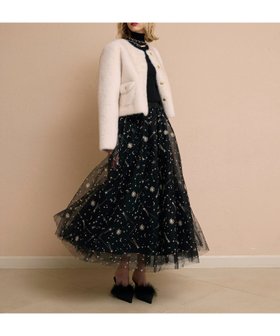 【エイミーイストワール/eimy istoire】のスターエンブロイダリースカート 人気、トレンドファッション・服の通販 founy(ファニー) ファッション Fashion レディースファッション Fashion for Women スカート Skirts コンパクト Compact, Small Size ショート Short, Short Length ジャケット Jacket, Outerwear スウェット / スエット Sweatshirt, Sweatwear チュール Tulip, Tulip Motif フェミニン Feminine, Girly モチーフ Motif, Design Theme ロング Long, Long-Length 再入荷 Restock / Back in Stock おすすめ Recommended / Our Picks エレガント 上品 Elegant |ID:prp329100004805450