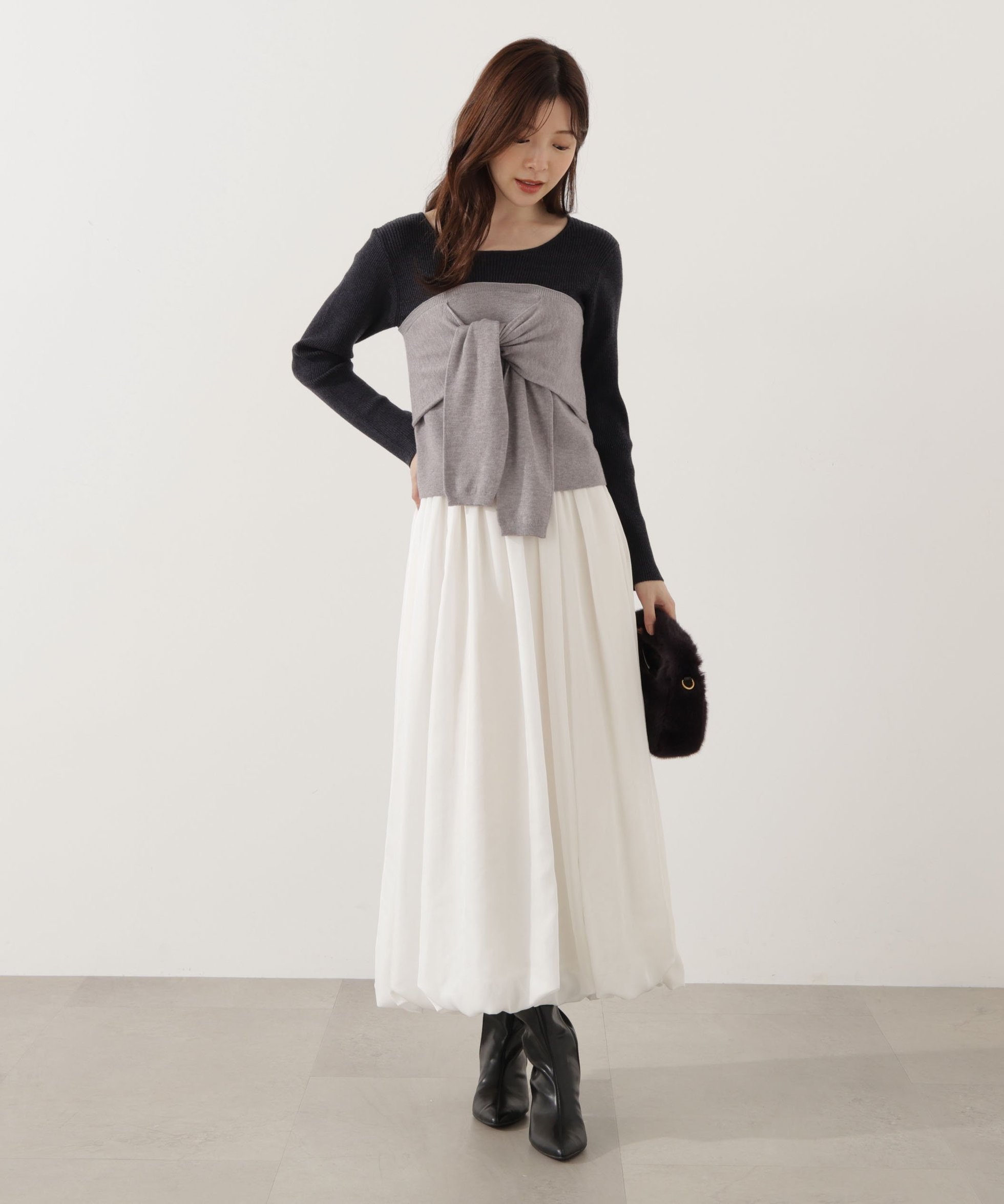 【プロポーション ボディドレッシング/PROPORTION BODY DRESSING】のウォッシャブル バルーンスカート インテリア・キッズ・メンズ・レディースファッション・服の通販 founy(ファニー) 　ファッション　Fashion　レディースファッション　Fashion for Women　スカート　Skirts　ウォッシャブル　Machine Washable　エアリー　Airy Texture　カットソー　Cut and Sewn Top　バルーン　Balloon, Balloon Silhouette　フィット　Fit, Slim Fit　ホワイト|ID: prp329100004805465 ipo3291000000034869594