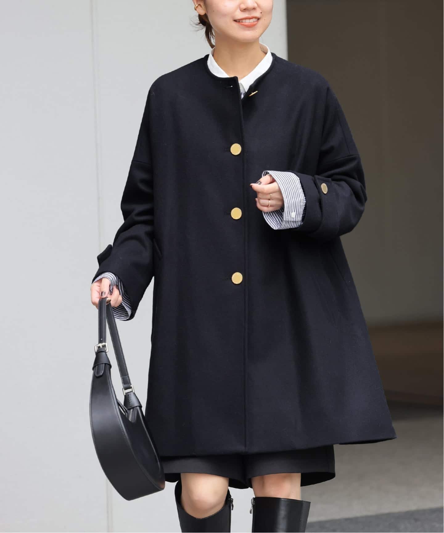 【ジャーナルスタンダード レリューム/JOURNAL STANDARD relume】の《追加》別注【Traditional Weatherwear】MALTON N/C ノーカラーコート インテリア・キッズ・メンズ・レディースファッション・服の通販 founy(ファニー) ファッション Fashion レディースファッション Fashion for Women アウター Coat / Outerwear Collection コート・ロングコート・ピーコート Long Coats, Peacoats & More 2025年 2025 2025-2026秋冬・A/W Autumn/Winter 2025–26 AW25–26 コレクション Collection, Seasonal Line シンプル Simple, Minimal トレンド Trend, Trending Now フォーマル Formal, Dressy メルトン Melton, Heavy Wool エレガント 上品 Elegant 人気 Popular, Best Seller 別注 Limited Edition, Custom Order ネイビー|ID: prp329100004805482 ipo3291000000034869760