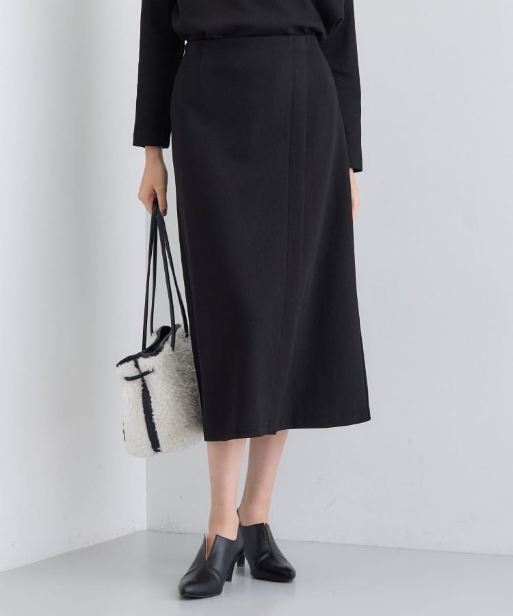 【インディヴィ/INDIVI】の【SETUP可能/洗える/UVケア】ライトジャージ セミフレアスカート インテリア・キッズ・メンズ・レディースファッション・服の通販 founy(ファニー) ファッション Fashion レディースファッション Fashion for Women セットアップ Matching Sets スカート・ミニ/ミディ/マキシ Skirts / Mini, Midi & Maxi Skirts スカート Skirts Aライン・フレアスカート A-Line & Flared Skirts 洗える Machine Washable カットソー Cut and Sewn Top 切替 Switching, Contrast Panel ストレッチ Stretch, Stretchy Fabric スマート Smart, Elegant セットアップ Set-Up, Coordinated Outfit フレア Flare, Flared ポケット Pocket, Pocket Detail メランジ Melange, Mixed Yarn ラップ Wrap, Wrap Design ブラック|ID: prp329100004805491 ipo3291000000034869843