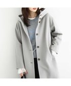 【エムケイ ミッシェルクラン/MK MICHEL KLEIN】のSUPER100 sウール フーデットミドルコート ライトグレー|ID: prp329100004805527 ipo3291000000034870135