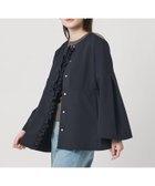 【ユナイテッドアローズ/UNITED ARROWS】のLIGHT SPONGY フリル コート NAVY|ID: prp329100004805538 ipo3291000000034870208