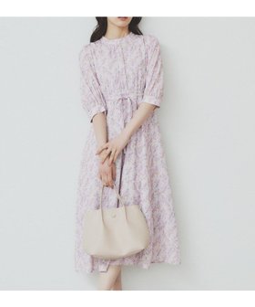 【インデックス/INDEX】のスタンドネック小花柄ワンピース【洗濯機洗い可/イージーアイロン】 人気、トレンドファッション・服の通販 founy(ファニー) ファッション Fashion レディースファッション Fashion for Women ワンピース Dresses おすすめ Recommended / Our Picks カラフル Colorful Design スタンド Stand Collar, Upright Stand スマート Smart, Elegant フィット Fit, Slim Fit プリント Print, Printed Pattern ポケット Pocket, Pocket Detail リボン Ribbon, Bow 切替 Switching, Contrast Panel 春 Spring |ID:prp329100004805548