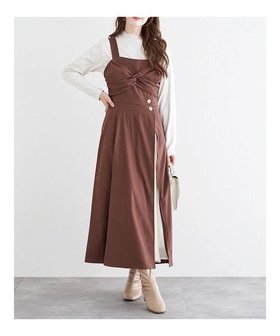 【ルディックパーク/LUDIC PARK】のスエードツイストジャンパースカート 人気、トレンドファッション・服の通販 founy(ファニー) ファッション Fashion レディースファッション Fashion for Women スカート Skirts おすすめ Recommended / Our Picks カットソー Cut and Sewn Top シフォン Chiffon, Lightweight Fabric スリット Slit, Slit Detail チュール Tulip, Tulip Motif ツイスト Tweed, Tweed Fabric プリーツ Pleats, Pleated ポケット Pocket, Pocket Detail 冬 Winter / This Winter 定番 Standard, Basic Item |ID:prp329100004805549