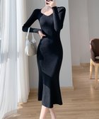 【ミニミニストア/miniministore】のニットワンピース ロングマーメイドワンピ ブラック|ID: prp329100004805558 ipo3291000000034938080