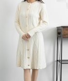 【ミニミニストア/miniministore】のケーブルニットワンピース ミニ きれいめ アイボリー*ロング丈|ID: prp329100004805563 ipo3291000000034870451