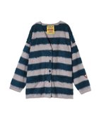 【ヒステリックグラマー/HYSTERIC GLAMOUR】のAFRO GIRLワッペン カーディガン 人気、トレンドファッション・服の通販 founy(ファニー) ファッション Fashion レディースファッション Fashion for Women トップス・カットソー Cut & Sew Tops カーディガン・羽織り Layered Style Cardigans アクリル Acrylic Material カーディガン Cardigan, Knitwear クラシック Classic, Timeless Style シンプル Simple, Minimal ボーダー Border, Stripe モチーフ Motif, Design Theme リラックス Relax, Relaxed Fit ループ Loop, Loop Knit thumbnail ブルー|ID: prp329100004805609 ipo3291000000034870768