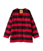 【ヒステリックグラマー/HYSTERIC GLAMOUR】のAFRO GIRLワッペン カーディガン 人気、トレンドファッション・服の通販 founy(ファニー) ファッション Fashion レディースファッション Fashion for Women トップス・カットソー Cut & Sew Tops カーディガン・羽織り Layered Style Cardigans アクリル Acrylic Material カーディガン Cardigan, Knitwear クラシック Classic, Timeless Style シンプル Simple, Minimal ボーダー Border, Stripe モチーフ Motif, Design Theme リラックス Relax, Relaxed Fit ループ Loop, Loop Knit thumbnail レッド|ID: prp329100004805609 ipo3291000000034870769