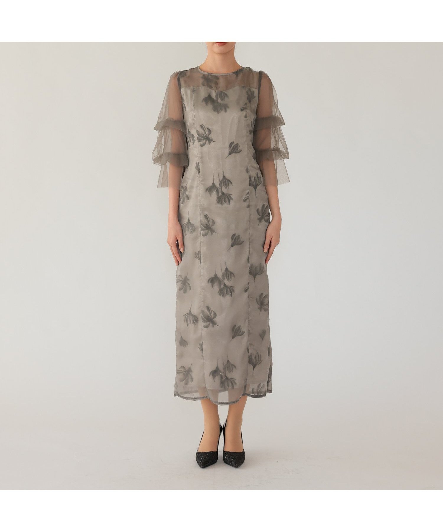 【ハレモード/haremode】のシアーチュールフラワードレス インテリア・キッズ・メンズ・レディースファッション・服の通販 founy(ファニー) 　ファッション　Fashion　レディースファッション　Fashion for Women　ワンピース　Dresses　フォーマル・パーティードレス・結婚式用ドレス　Elegant & Casual Dresses　アクセサリー　Fashion Accessories　春　Spring　ガーデン　Garden, Gardening　シューズ　Shoes, Footwear　チュール　Tulip, Tulip Motif　ドレス　Dress, One-Piece　パール　Pearl, Pearl Accent　フォーマル　Formal, Dressy　フラット　Flat, Flat Shoes　リゾート　Resort, Vacation Style　S/S・春夏　SS, Spring/Summer, Warm Season　おすすめ　Recommended / Our Picks　夏　Summer　結婚式　Wedding　披露宴　Wedding Reception　二次会　After Party　チャコール|ID: prp329100004805615 ipo3291000000034870814