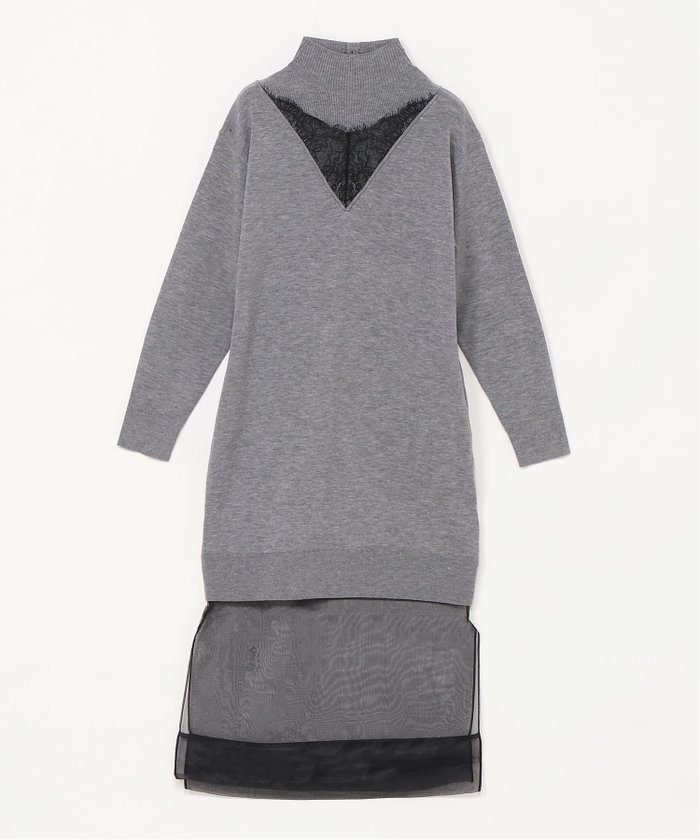 【スリーワン フィリップリム/3.1 Phillip Lim】のオーガンザコンボ モックネックドレス インテリア・キッズ・メンズ・レディースファッション・服の通販 founy(ファニー) https://founy.com/ ファッション Fashion レディースファッション Fashion for Women ワンピース Dresses フォーマル・パーティードレス・結婚式用ドレス Elegant & Casual Dresses エレガント 上品 Elegant シフォン Chiffon, Lightweight Fabric フェミニン Feminine, Girly ミドル Middle Length, Mid Height モックネック Mock Neck, Short Turtleneck レース Lace, Lace Fabric 定番 Standard, Basic Item |ID: prp329100004805620 ipo3291000000034999019