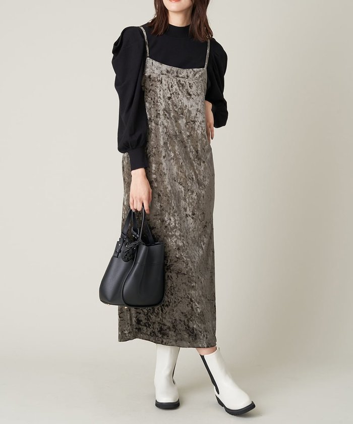 【アー ヴェー ヴェー/a.v.v】のベロア/ヘアリージャガード キャミワンピース インテリア・キッズ・メンズ・レディースファッション・服の通販 founy(ファニー) https://founy.com/ ファッション Fashion レディースファッション Fashion for Women ワンピース Dresses キャミソールワンピース Camisole Dresses インナー Innerwear 秋 Autumn キャミワンピース Cami Dress, Slip Dress シンプル Simple, Minimal ストレッチ Stretch, Stretchy Fabric トレンド Trend, Trending Now バランス Balance, Style Balance フリンジ Fringe, Tassel ベロア Velour, Soft Velvet 楽ちん Easy Fit, Comfortable 再入荷 Restock / Back in Stock おすすめ Recommended / Our Picks |ID: prp329100004805630 ipo3291000000034968408